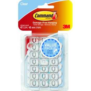 Command 17026CLR-VP Decorating Clip, Plastic