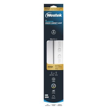 Westek Pro Pivot PPCCT-L12W-WIFI Wi-Fi Under Cabinet Strip Light, 120 VAC, 9 W, LED Lamp, 700 Lumens