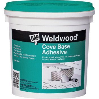 DAP 25053 Cove Base Construction Adhesive, Off-White, 1 qt, Can