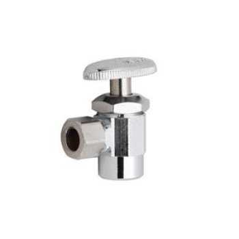 Moen M-Line Series M4650BL Angled Shut-Off Valve, 3/8 x 1/2 in Connection, Compression x Sweat, Brass Body