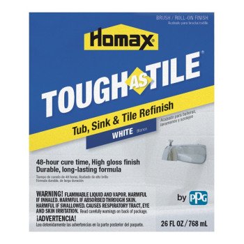 Homax Tough As Tile 3158 Tile Refinish, White, 26 oz