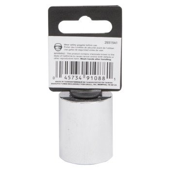 Vulcan MT6517999 Drive Socket, 15/16 in Socket, 1/2 in Drive, 12-Point, Chrome Vanadium Steel, Chrome