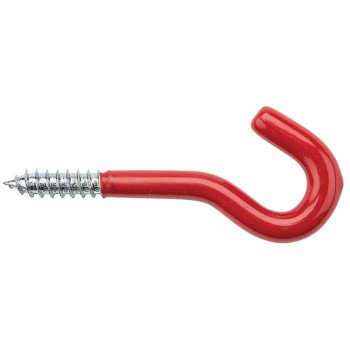 National Hardware V2211 N188-006 Storage Screw Hook, 50 lb, 11/16 in Opening, Steel, Red