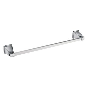 Moen Boardwalk Series Y3224CH Towel Bar, 24 in L Rod, Zinc, Chrome, Wall Mounting