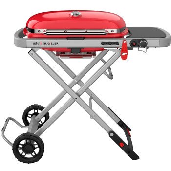 Weber 9030001 Gas Grill, 13,000 Btu, Propane, 1-Burner, Smoker Included: No, Side Shelf Included: Yes, Red