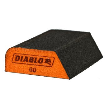 Diablo ENDURA-BOND DFBCOMBMED01G Dual Edge Sanding Block, 4 in L, 2-1/2 in W, 60 Grit, Medium