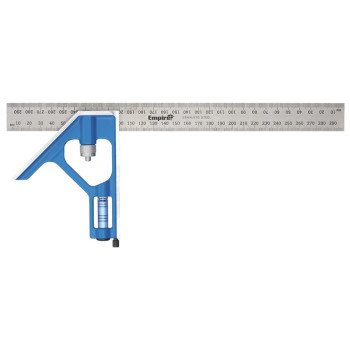 Empire True Blue Series E250 Combination Square, 0.0625 in Graduation, Stainless Steel Blade