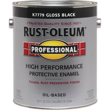 RUST-OLEUM PROFESSIONAL K7779402 Protective Enamel, Gloss, Black, 1 gal Can