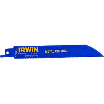 Irwin 372624P5 Reciprocating Saw Blade, 3/4 in W, 6 in L, 24 TPI, Cobalt/Steel Cutting Edge