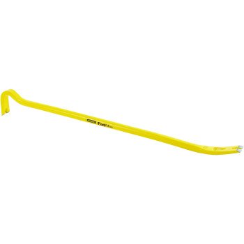 STANLEY 55-104 Wrecking Bar, 36 in L, Beveled/Slotted Tip, 2 in Claw Blade Width 1, 1-3/4 in Claw Blade Width 2 Tip, HCS