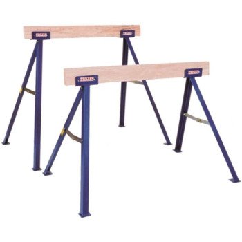 Qualcraft TS27 Sawhorse, 27 in H, Steel, Blue