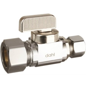 Dahl mini-ball 511-33-31-BAG Stop Valve, 5/8 x 3/8 in Connection, Compression, 250 psi Pressure, Manual Actuator