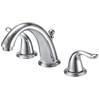 Boston Harbor TQ-FW6B0000CP Lavatory Faucet, 1.2 gpm, 2-Faucet Handle, 3-Faucet Hole, Brass/Plastic/Zinc, Lever Handle