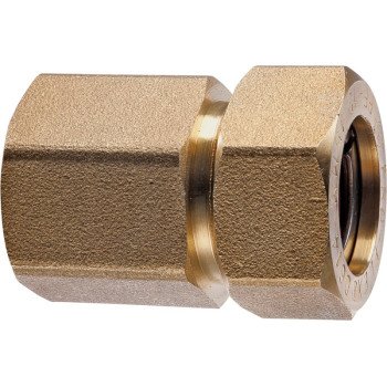 Pro-Flex PFFN-1212 Tube to Pipe Fitting, 1/2 in, FNPT, Brass