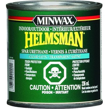 Minwax Helmsman 42001M444 Spar Urethane, Satin, Clear, 236 mL, Can