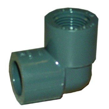 Lasco 807007BC Pipe Elbow, 3/4 in, Slip x FIP, 90 deg Angle, PVC, SCH 80 Schedule