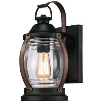 Westinghouse 63351 Wall Fixture, Black Fixture, Barnwood Fixture