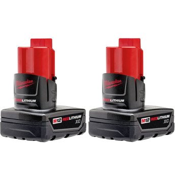 Milwaukee 48-11-2412 Rechargeable Battery Pack, 12 V Battery, 3 Ah, 1/2 hr Charging