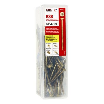 GRK Fasteners RSS 12278 Structural Screw, 3/8 in Thread, 5-1/8 in L, Washer Head, Star Drive, Steel, Climatek, 50 PAIL