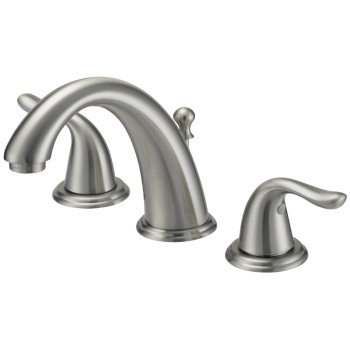 Boston Harbor TQ-FW6B0000NP Lavatory Faucet, 1.2 gpm, 2-Faucet Handle, 3-Faucet Hole, Brass/Plastic/Zinc, Lever Handle