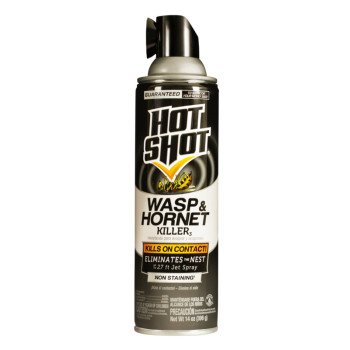 Hot Shot HG-13415 Wasp and Hornet Killer, Pressurized Liquid, Spray Application, Outdoor, 14 oz, Aerosol Can