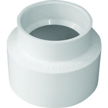 Canplas 414210BC Adapter Coupling, 4 in, Hub, PVC, White