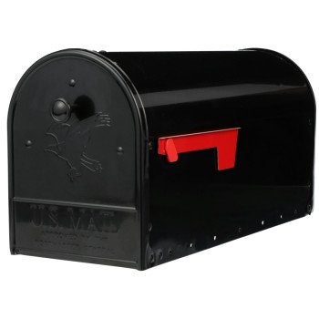 Gibraltar Mailboxes OM160B01 Mailbox, 1475 cu-in Capacity, Steel, Powdered, 8-1/2 in W, 23.7 in D, 10.6 in H, Black