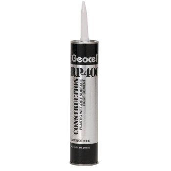 Geocel RP-400 Series GC01103 Roof Cement, Black, Liquid, 10 fl-oz Cartridge