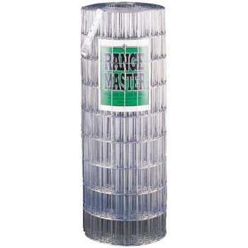 Rangemaster 7745 Welded Utility Fence, 100 ft L, 72 in H, 2 x 4 in Mesh, 14 Gauge, Galvanized