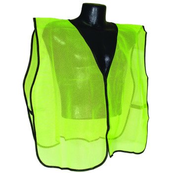 Radians SVG Non-Rated Safety Vest, One-Size, Polyester, Green/Silver, Hook-and-Loop