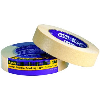 Scotch 2040-2A-BK Masking Tape, 60 yd L, 2 in W, Paper Backing, Natural