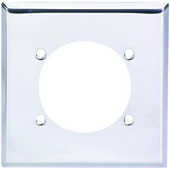 Eaton Wiring Devices 69-BOX Power Outlet Wallplate, Standard-Size, 4-1/2 in L, 4-9/16 in W, 2-Gang