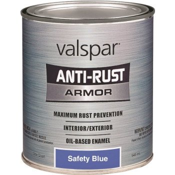 Valspar 21800 Series 044.0021859.005 Enamel, Gloss, Safety Blue, 1 qt, Can