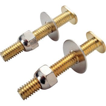 ProSource PMB-480 Bolt Set, Steel, Brass, For: Use to Attach Toilet to Flange