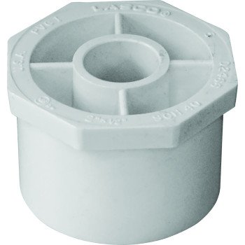 IPEX 435657 Reducing Bushing, 2 x 1/2 in, Spigot x Socket, White, SCH 40 Schedule, 150 psi Pressure