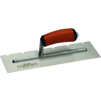 Marshalltown 775SD Trowel, 1/2 in W x 1/2 in D Notch, 11 in L, 4-1/2 in W, Square Notch, Curved Handle