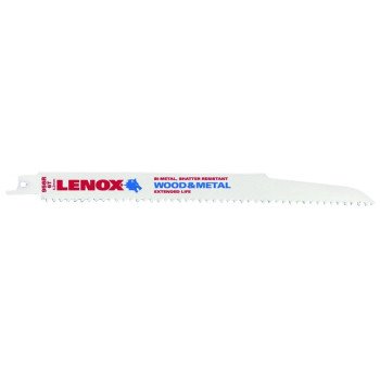 Lenox 20582956R Reciprocating Saw Blade, Applicable Materials: Ferrous, Metal, Nail-Embedded Wood, Non-Ferrous Metal