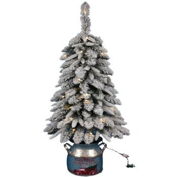 Hometown Holidays 27637 Christmas Tree, 3 ft H, LE 2 Fusible, Mini Light Bulb, Clear Light