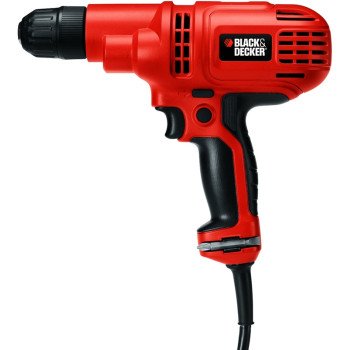 Black+Decker DR260C/B Drill/Driver, 5.2 A, 3/8 in Chuck, Keyless Chuck, 8 ft L Cord