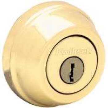 Kwikset 780 3 RCAL RCS K3 Deadbolt, Alike Key, Stainless Steel, Polished Brass, K3 Keyway