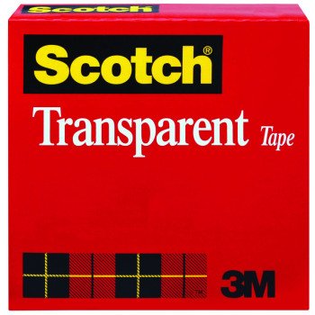 Scotch 600 Packaging Tape, 2592 in L, 1/2 in W, UPVC Backing, Clear