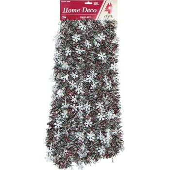 Holidaytrims 3686434 Snowflakes Christmas Garland, 18 in L