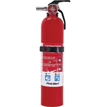 First Alert GARAGE1 Rechargeable Fire Extinguisher, 2.5 lb, Sodium Bicarbonate, 10-B:C Class