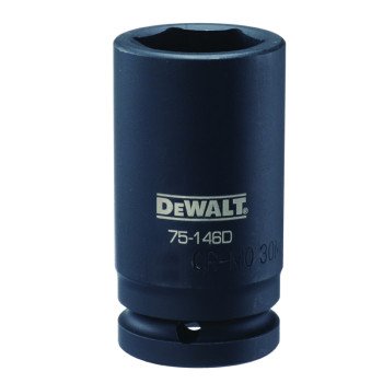 DEWALT DWMT75146OSP Impact Socket, 30 mm Socket, 3/4 in Drive, 6-Point, CR-440 Steel, Black Oxide