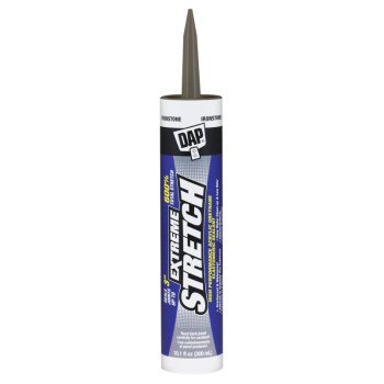 DAP EXTREME STRETCH 7079818712 Premium Elastomeric Sealant, Iron Stone, 24 hr Curing, 40 to 100 deg F, 10.1 fl-oz