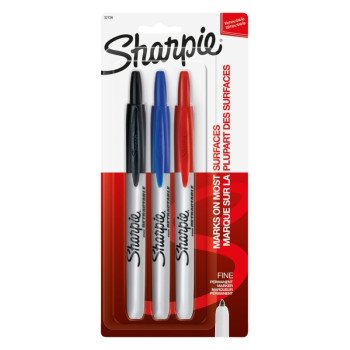 Sharpie 32726 Retractable Permanent Marker, Fine Lead/Tip, Assorted Lead/Tip