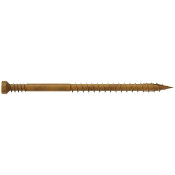 Simpson Strong-Tie FT07212R400 Finishing Trim Screw, #7 Thread, 2-1/2 in L, Serrated Thread, Trim Head, 400