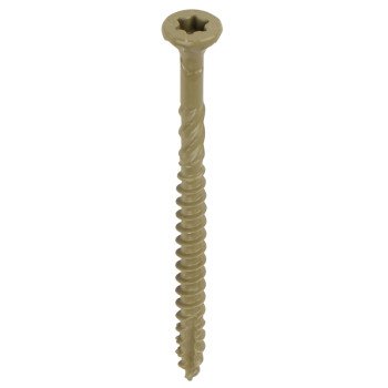 GRK Fasteners DECK ELITE 19158 Deck Screw, #9 Thread, 1-5/8 in L, Coarse, W-Cut Thread, Bugle Head, Star Drive, Steel