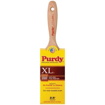 XL Glide 144152315 Angular Trim Paint Brush, 1-1/2 in W x 1/2 in Thick, Brushed Copper, Fluted Hardwood Handle