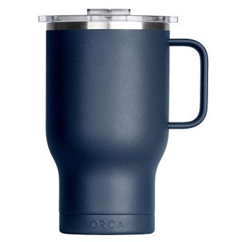 Orca Traveler Series TR24NA Coffee Mug, 24 oz, Whale Tail Flip Lid, Stainless Steel, Navy, Insulated